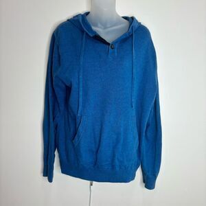 Chaos 100% Cotton Pullover Blue Hoodie Sweatshirt size Medium